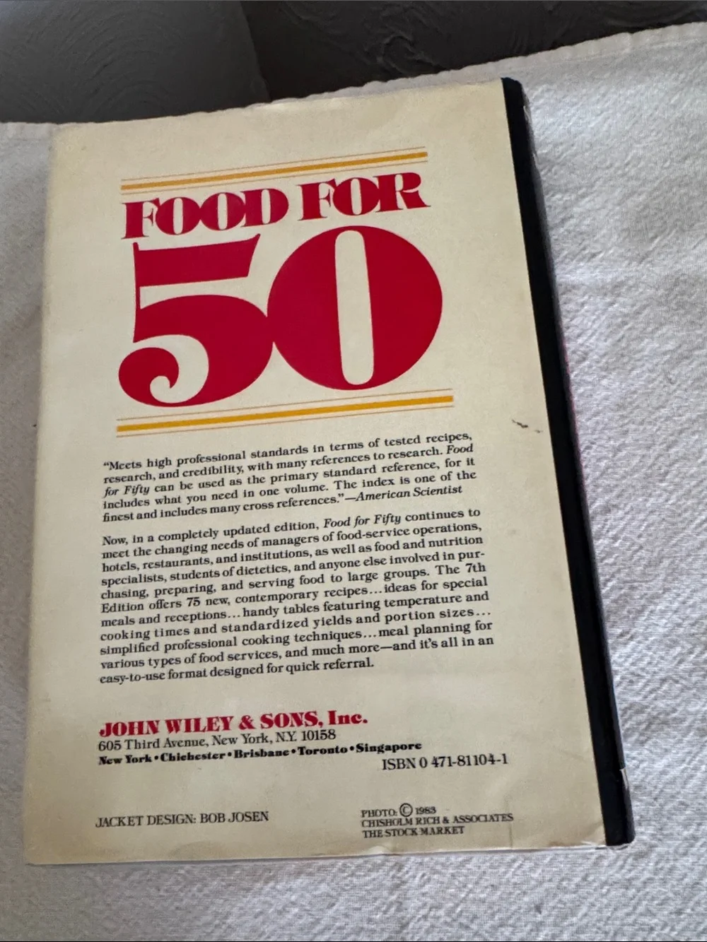 Food For 50 Cookbook - Bold Black & Red Cover